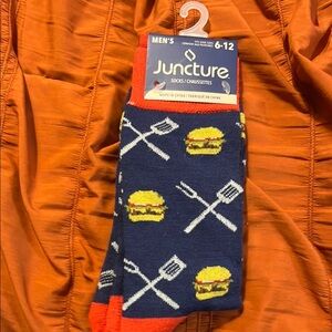 Men's Navy Burger Socks